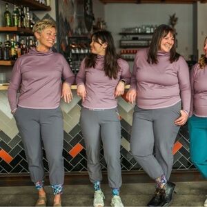 Youer Women’s In Reach Pullover Turtleneck Longsleeve in Inversion Purple XL